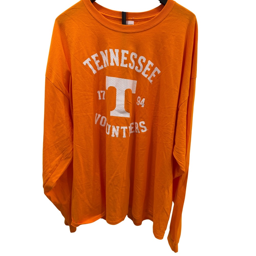 Hanes Tennessee Volunteers UT Orange Long Sleeve Graphic T-Shirt Mens 3XL